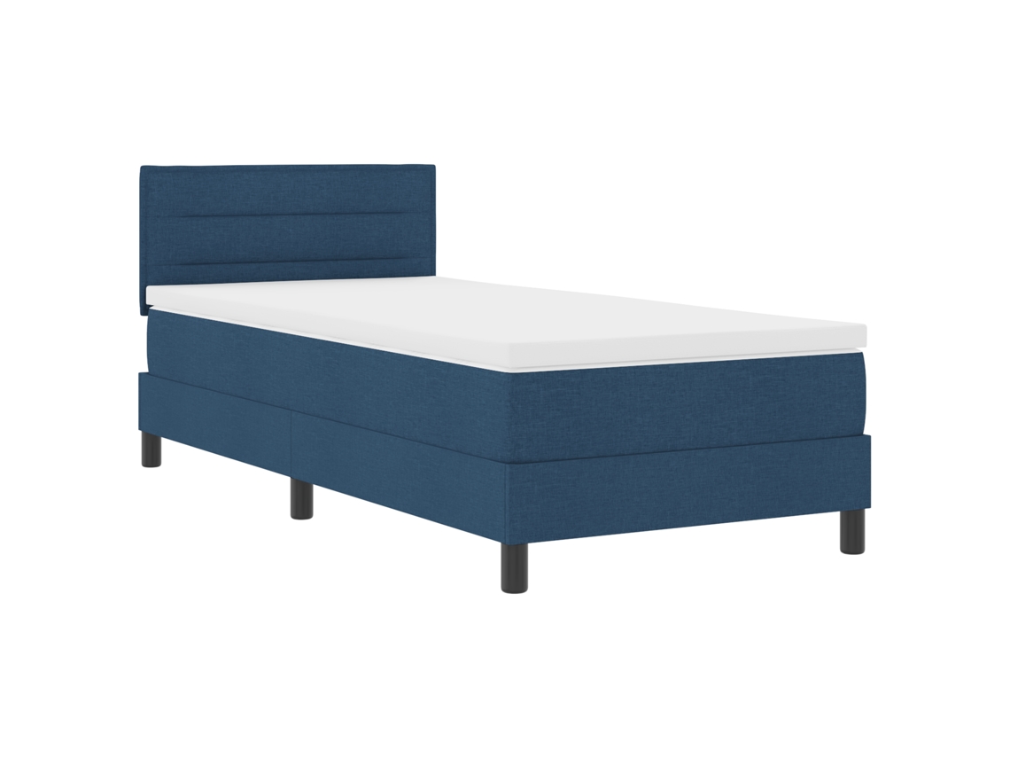 Conjunto 1 Cama Box Vidaxl Azul Tecido (100 X 200 Cm)