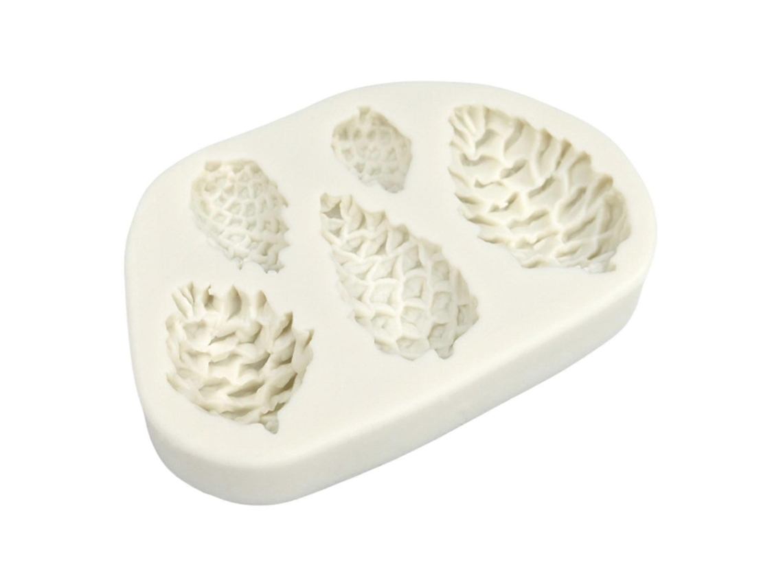 Conjunto De 5 Pinhas Em Formato De Rosca. Moldes De Silicone De Alta Qualidade Para Fondant, Com Formatos Realistas De Especiarias E Nozes, Ideais Par