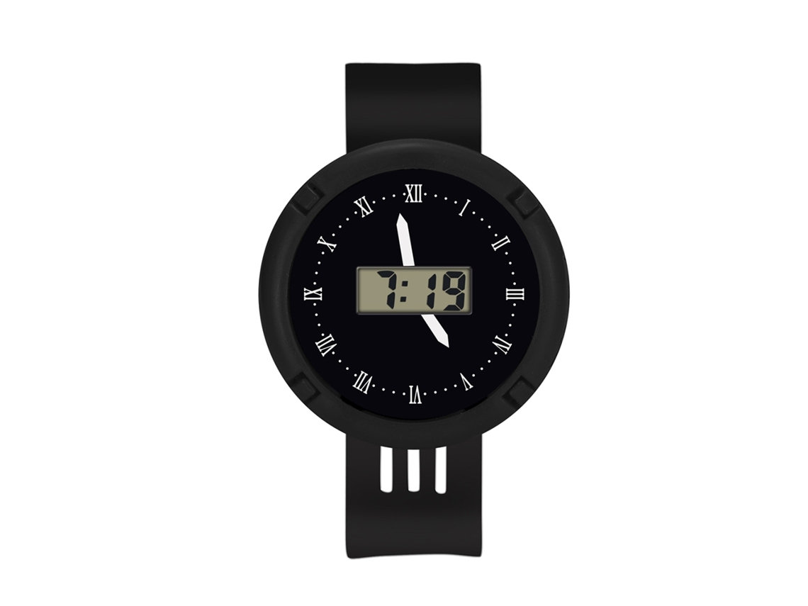 Reloj Electrónico Infantil De Moda Con Esfera Redonda Y Movimiento Digital (negro)