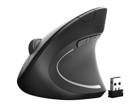 Mouse Óptico Vertical Csl Tm137u Ergonômico Sem Fio 5 Botões 1000 1600 Dpi
