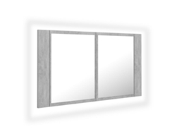 Led Mirror Cabinet, Led Mirror Cabinets Vidaxl Cinzeto Madeira Processada (n/a)