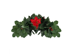 Laxiscreed Decoração De Porta De Natal Com Guirlanda Artificial De 45cm Em Tecido De Seda