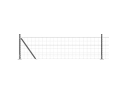Conjunto 1 Cerca Externa Vidaxl Cinzento Aço (50 X 0,4 M)