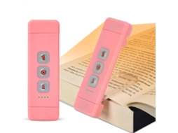 (rosa) Luz De Leitura Com Clipe E Temporizador, Mini Luz De Led Recarregável Via Usb Para Livros