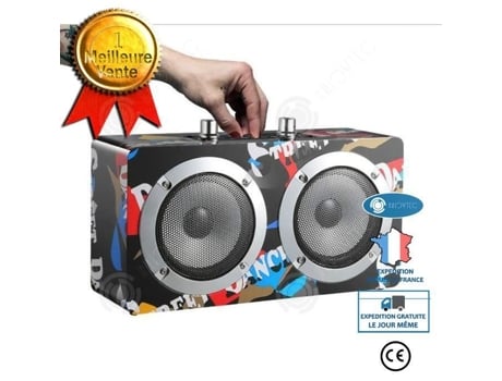Caixa De Som Bluetooth Inn M20 Madeira 40w Karaoke Sem Fio Autonomia 8h