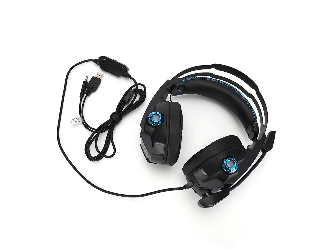 Fone De Ouvido Gamer Luminoso Rgb Y1 Com Microfone Omnidirecional