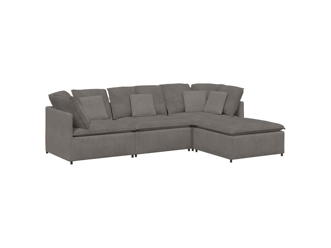 Sofá Modular Vidaxl Cinzento Tecido