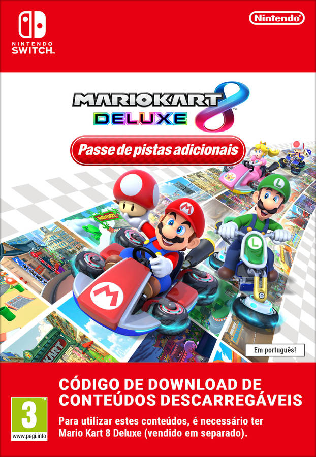 Cartão de Descarga Nintendo Switch Mario Kart 8 Deluxe Passe de pistas  adicionais (Formato Digital)