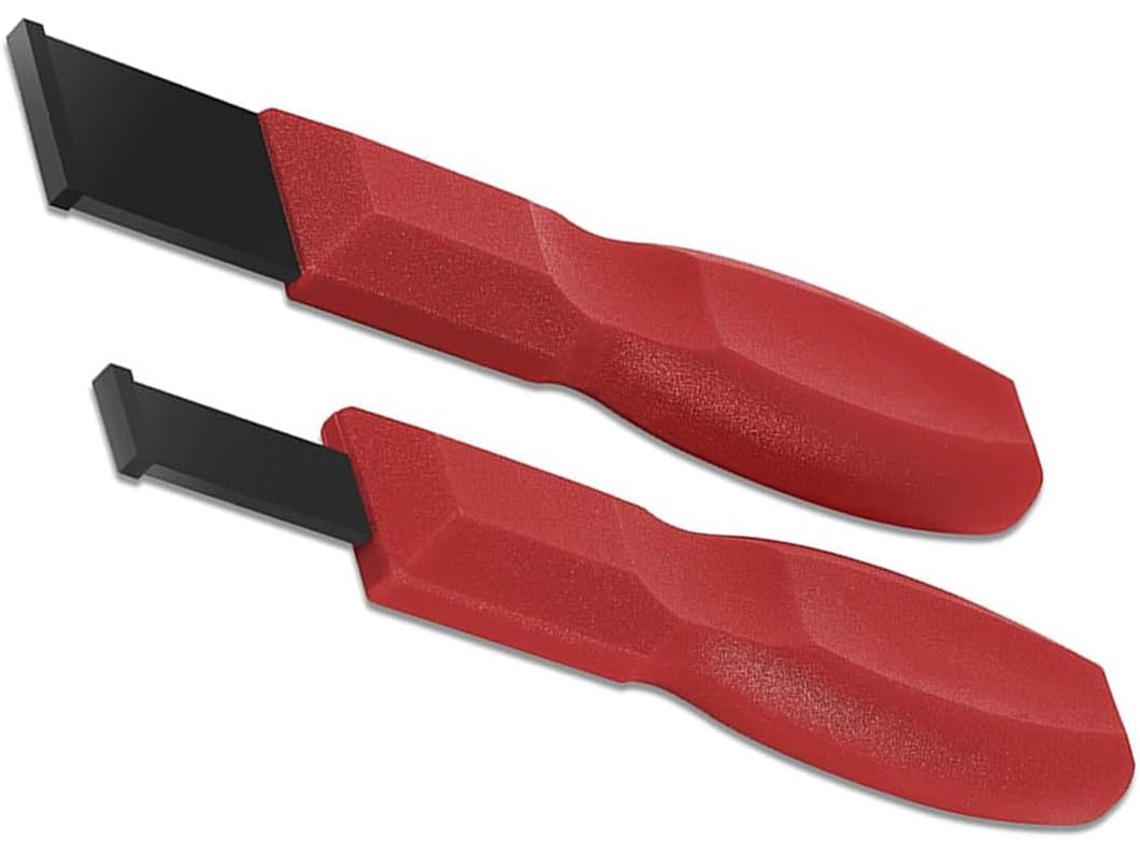 Conjunto De 2 Raspadores Metal Resistente Para Superfícies Com Recortes 1-1/4 Polegadas E 5/8