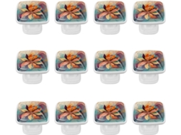 Puxadores E Maçanetas Quadradas Para Armários De Cozinha, Conjunto De 12 Peças, Design Abstrato Floral