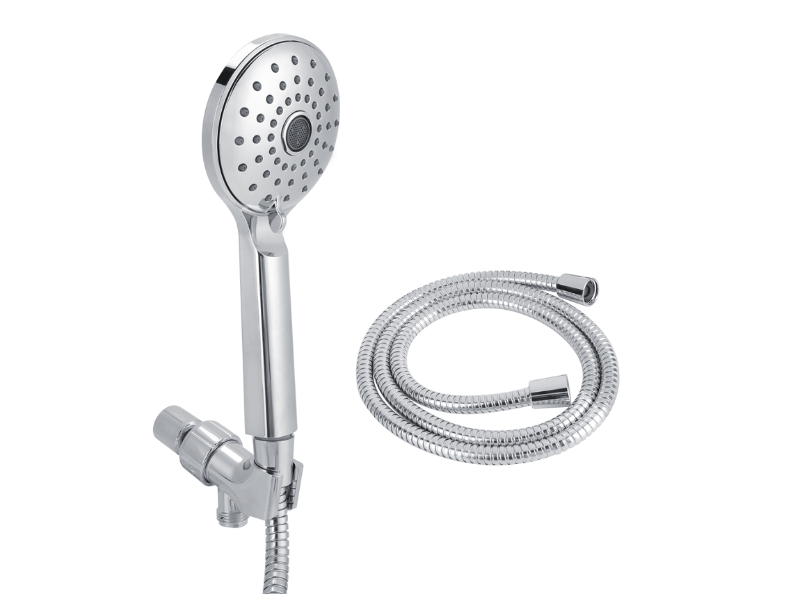 Conjunto de Chuveiro Manual Multifuncional G1/2 com Mangueira e Acessórios