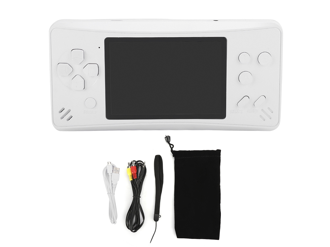 Aetheria controle de Jogo Mini Console Portátil com Tela Colorida 3.5" e 218 Jogos Clássicos Branco