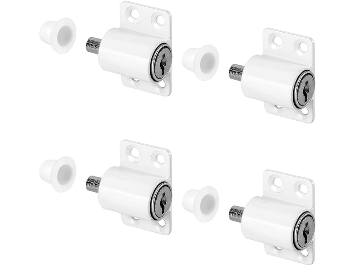 Fechadura Lurelia Para Janela Deslizante E Porta De Correr, Liga De Zinco, Branca, 3 Cm, Segurança Infantil