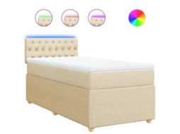 Box Spring Bed, Box Spring Beds Vidaxl Creme Tecido (90 X 200 Cm)
