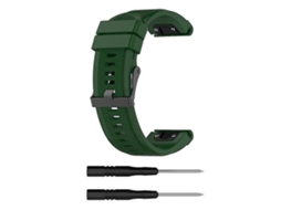 Pulseira De Silicone, Compatível Com Relógio Garmin Fenix 5x Fenix3/ Hr 26 Mm, Verde - Exército