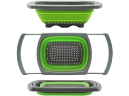 Nova Line coador Dobrável para Pia, Coador de Legumes/frutas com Alças Extensíveis, 6 Quartos, Essenciais de Cozinha Novo