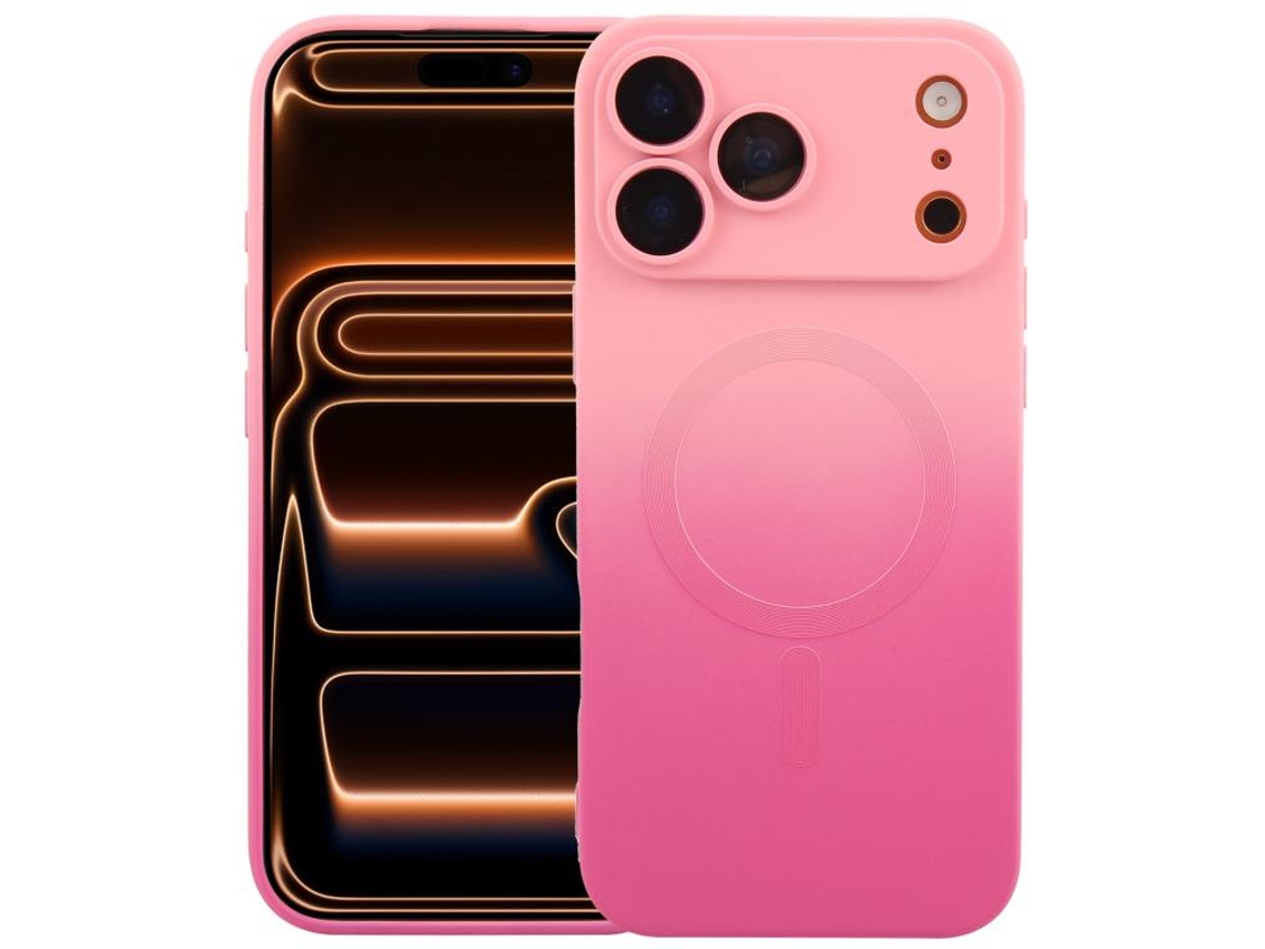 Capa Magsafe De Silicone Tpu Líquido Com Gradiente Para Iphone 17 Pro Max Halinuia