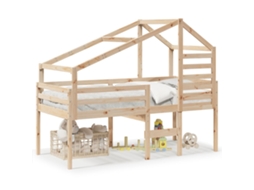 High Sleeper Bed, High Sleeper Beds Vidaxl Marrom Madeira De Pinho (75 X 190 Cm)