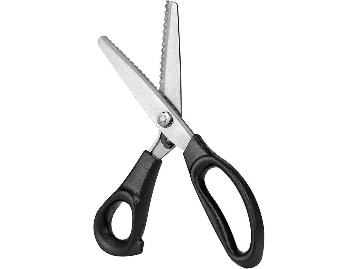 Tesoura Triangular de 5 Mm com Lâminas Serrilhadas em Aço Inoxidável, Estilo Ziguezague BRILVIBERA