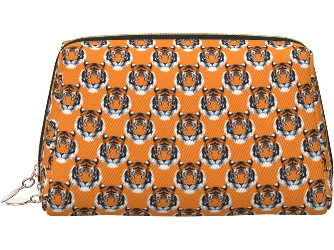 Nécessaire de Maquiagem com Estampa Tigre Laranja S/MARCA
