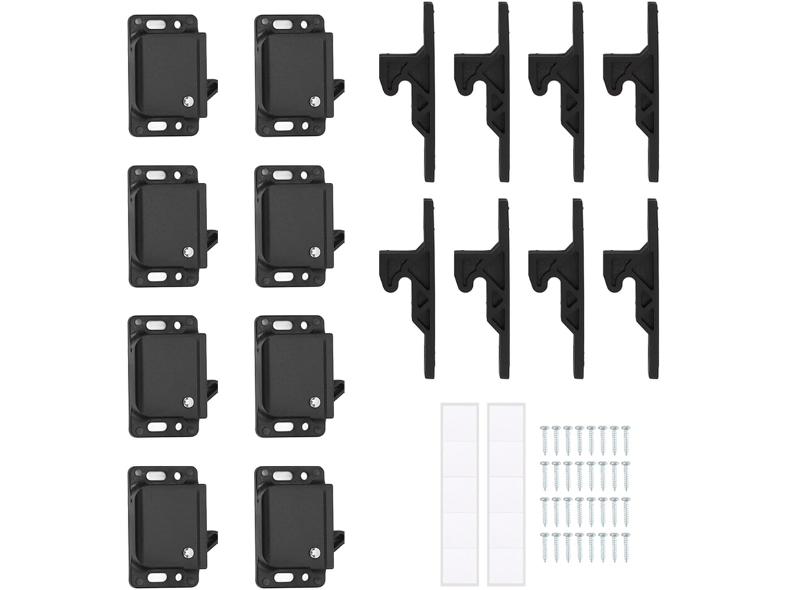 Conjunto De 8-travas Armário Rv Resistentes À Pressão Em Abs, Travas E Fechos Portas De Armários, Gavetas E