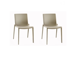 Set 2 Cadeiras Interior, Exterior Areia Beekat Resol