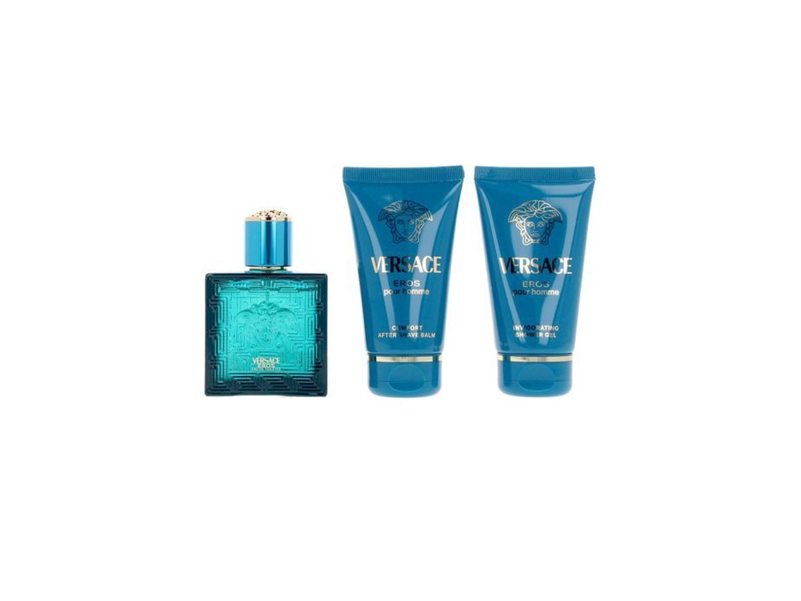 Coffret de Perfume VERSACE Eros H Eau de Toilette 50 ML + GD 50 ML + A/S BALM 50 ML