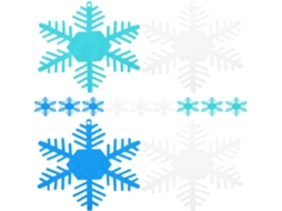 Conjunto 30 Enfeites Floco Feltro Furos Facilitar Fixação Leves Ideais Decorações Natal Neve Ano Novo GOKOCO