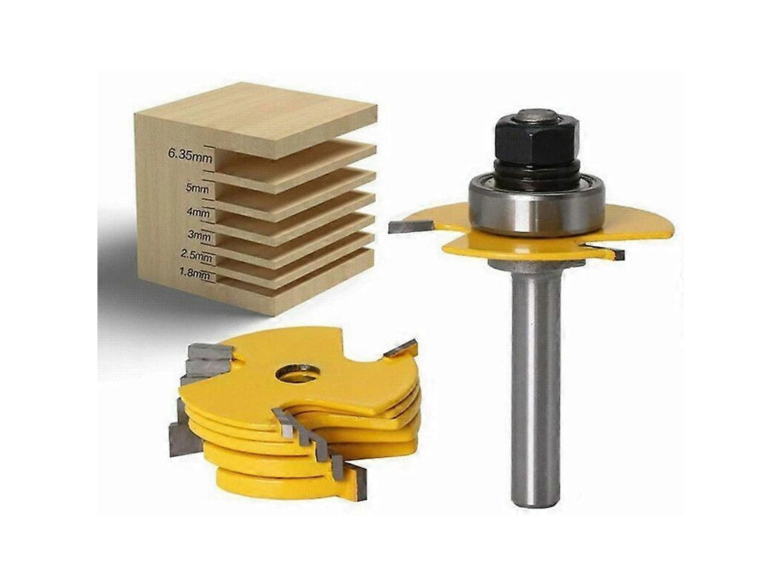 6 Ferramentas De Corte Ajustáveis Empilháveis Com Cabo De 8mm, Profundidade De Corte De 12.7mm Para Carpintaria E Madeira