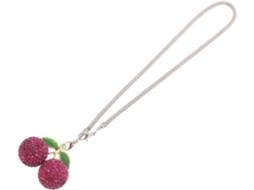 Pingente De Carro Com Cereja Brilhante Em Cristal Roxo E Strass