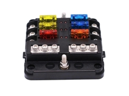 Bloco De Fusíveis À Prova Dágua 6 Vias, 12 Circuitos Com Indicador Led Caixa De Fusíveis Marítima Para Cc 12 V Slowmoose