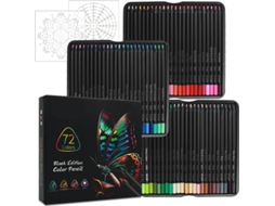 Conjunto de 72 Lápis de Cor para Desenho, Macios Pré Afiados para Sombreamento e Mistura, Adequados para Artistas Iniciantes AQUAFORGE