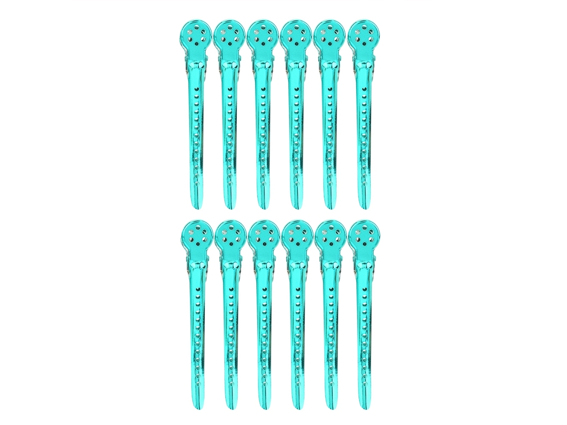 12 Unids/ Caixa Grampos De Cabelo Para Estilo E Secção Em Salão De Beleza Verde
