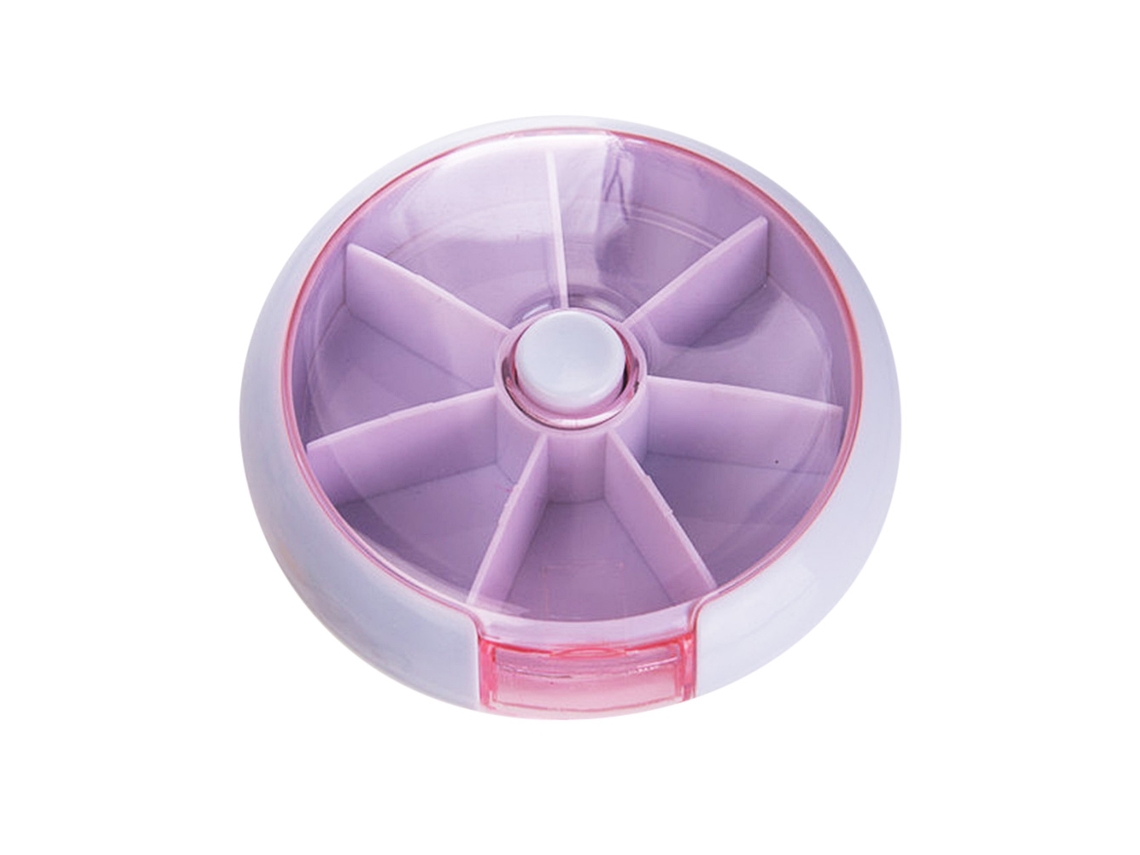 Porta Comprimidos Portátil Redondo Para 7 Dias, Dispensador De Comprimidos, Organizador Semanal Medicamentos. Aquaforge