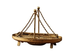 Porta Guardanapos Dourado Em Formato De Barco Para Mesa, Organizador Decorativo De Toalhas De Mão Zeuxo