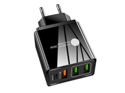 Carregador EOOCOO (3 Portas Usb 36w Pd Fast Charging)