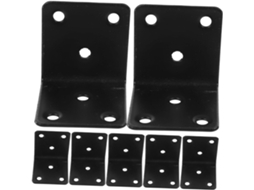 Inoomp 10-suportes De Cantoneira Pretos Para Prateleiras, Suporte Em L 40x40x2 Mm, Ângulo Reto De 90°, Alta Resistência
