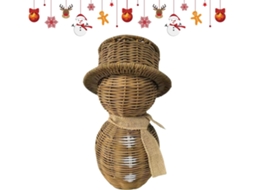 Enfeite De Natal: Boneco De Neve Em Rattan Sintético |
