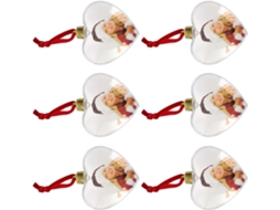 Conjunto 6 Pingentes Decorativos Delicados Adoráveis Plástico Branco Pendurar Ideais Decoração Fotos GOKOCO
