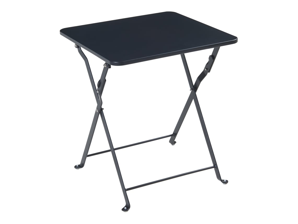 Mesa Dobrável Vegårshei Aço 45X40X40 Cm Preto [EN.CASA]