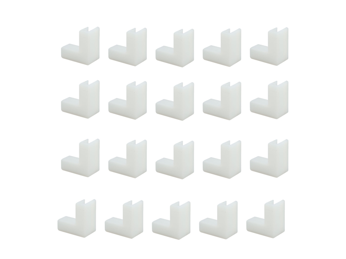Primerox 20 Protetores de Canto L Silicone Infantil Seguro para Móveis Mesa Translúcido