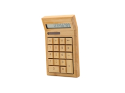 Calculadora De Bambú Ecológica De 12 Dígitos Solar Y Batería Para Hogar, Oficina Y Escuela