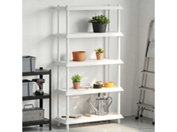 Vidaxl Unidade De Estante 5 Níveis 100 X 40 X 177 Cm Pp Branco