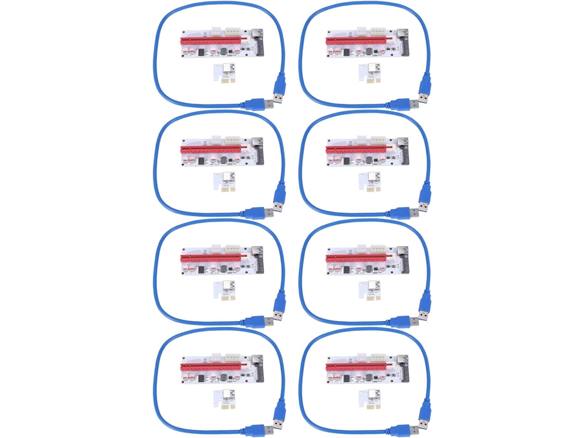 Placa Pcie Usb 3.0 8x e Adaptador Extensor Riser 16x SFUSHOS