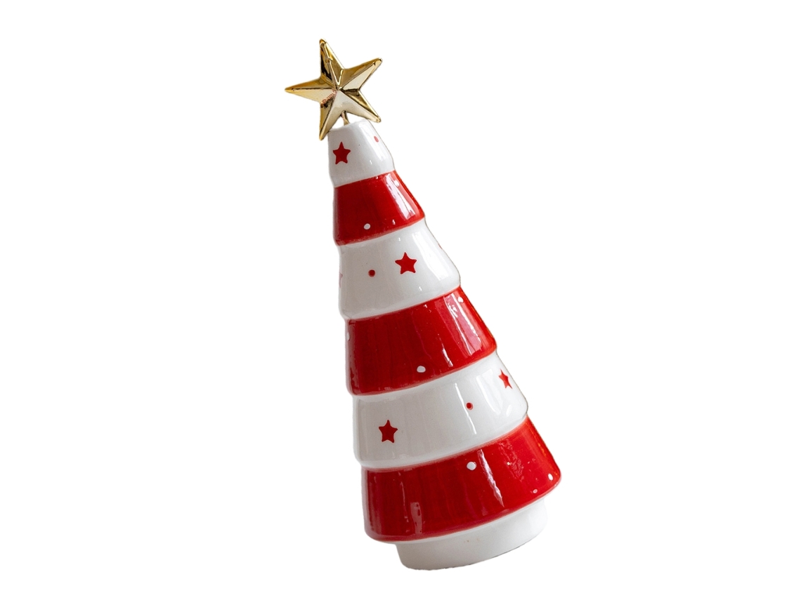 Decoração Natalina Robusta Em Cerâmica, Elegante Peça De Decoração De Mesa Para O Natal, Para Casa E Família.-aquaforge
