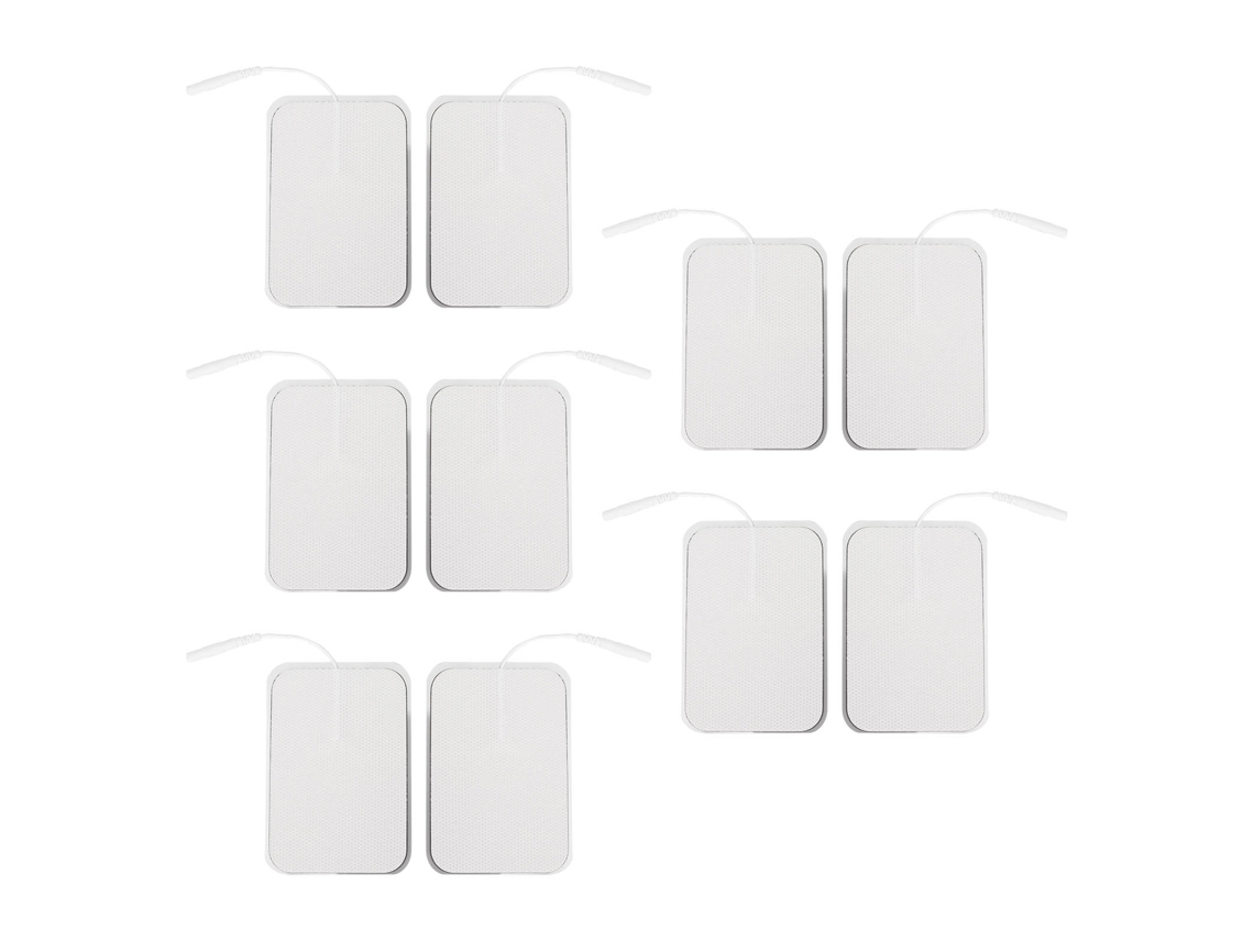 Conjunto De 10 Eletrodos Retangulares Autoadesivos Reposição Para Aparelho Tens, 2 Mm/0, 08 Polegadas.