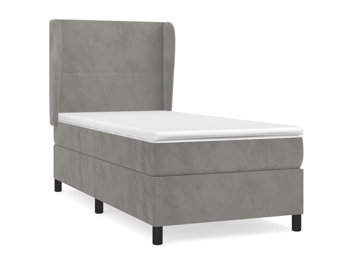 Box Spring Bed, Box Spring Beds Vidaxl Cinzeto Veludo (80 X 200 Cm)