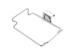 Porta Bolsas de Acero Inoxidable para Pared, Cromado, Almacenamiento Discreto Cocina Baño