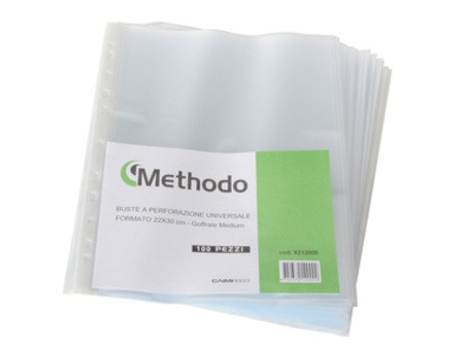 MÉTODO Protetor de Folha Média Liscia 50 A4 Polipropileno Pp 50 Peças