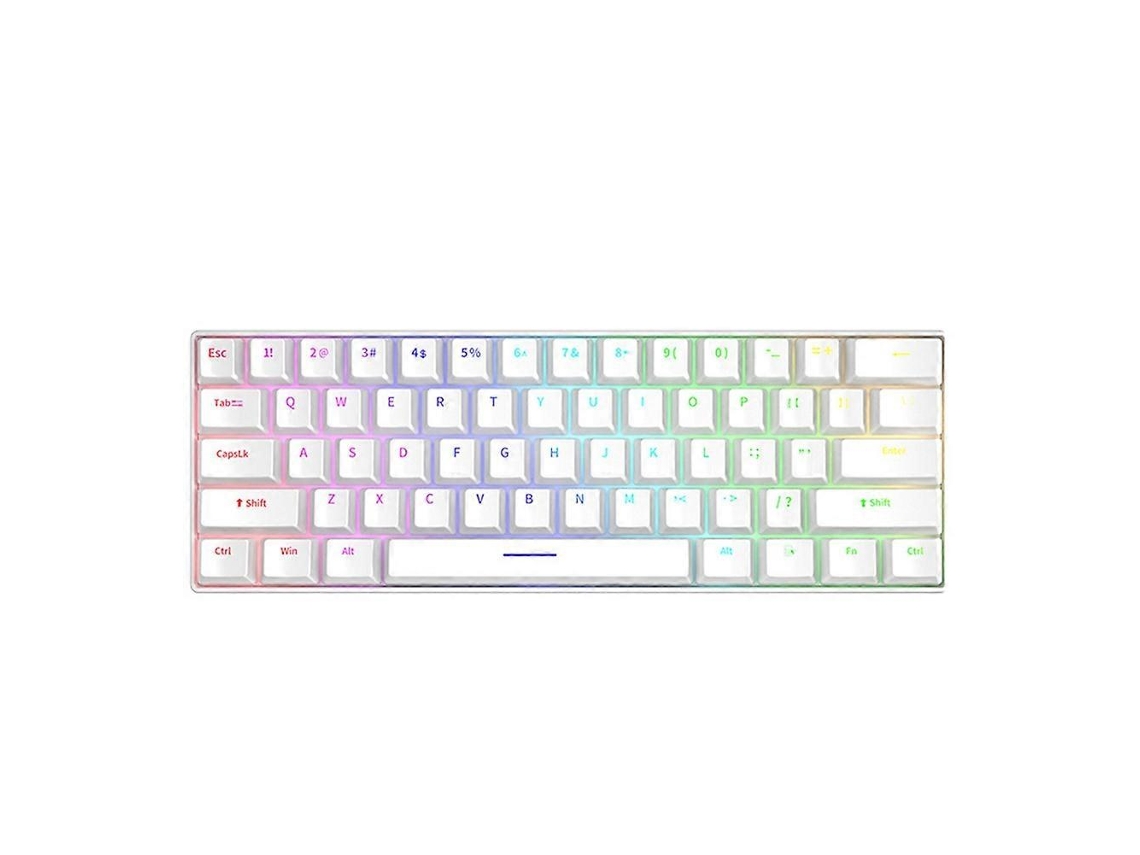 Teclado Mecânico 61 Teclas Mistas Luz Hot Swap Teclado Acessórios De Escritório Teclado Gamer Branco Vermelho Eixo Aquaforge